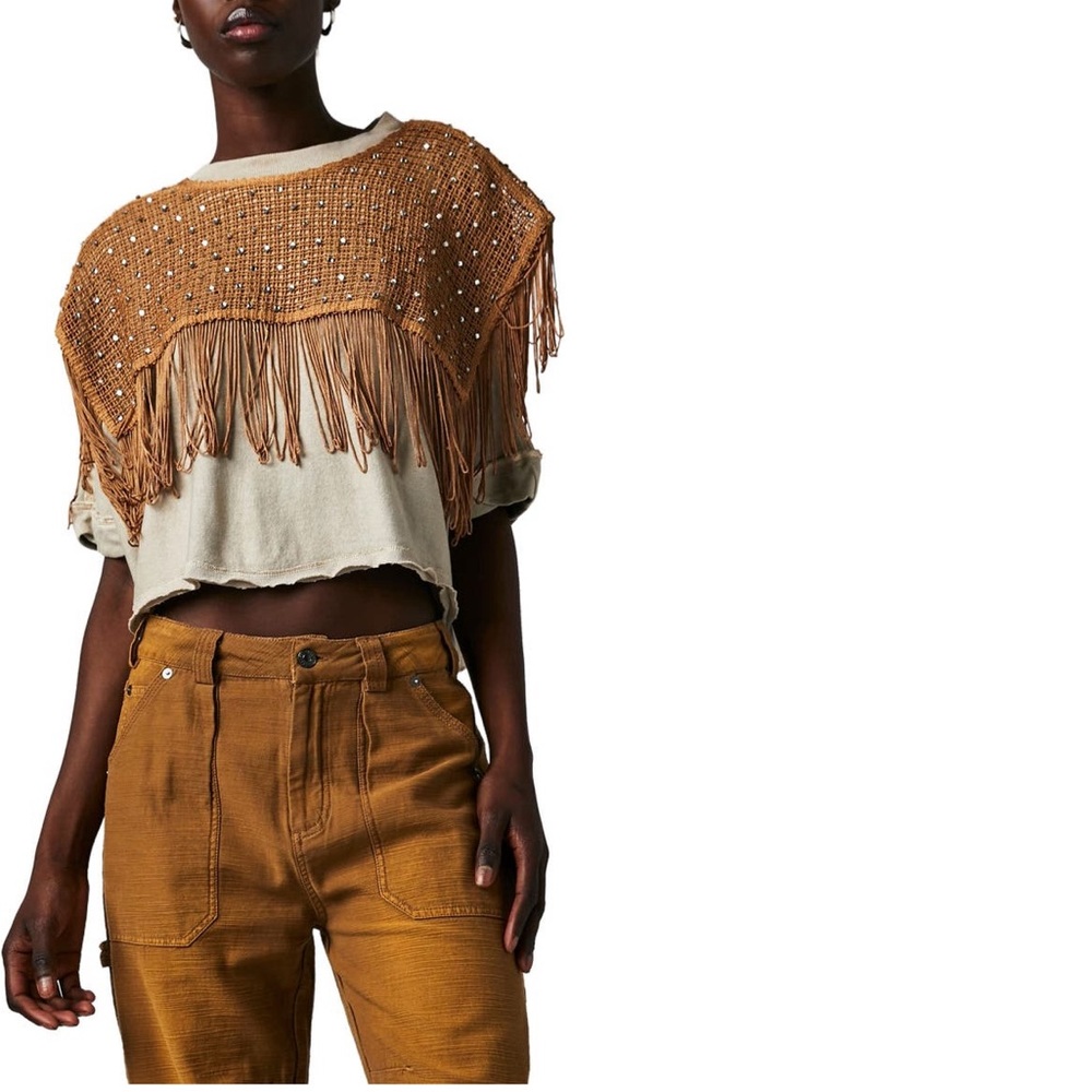 Free People Midnight Rodeo fringe top